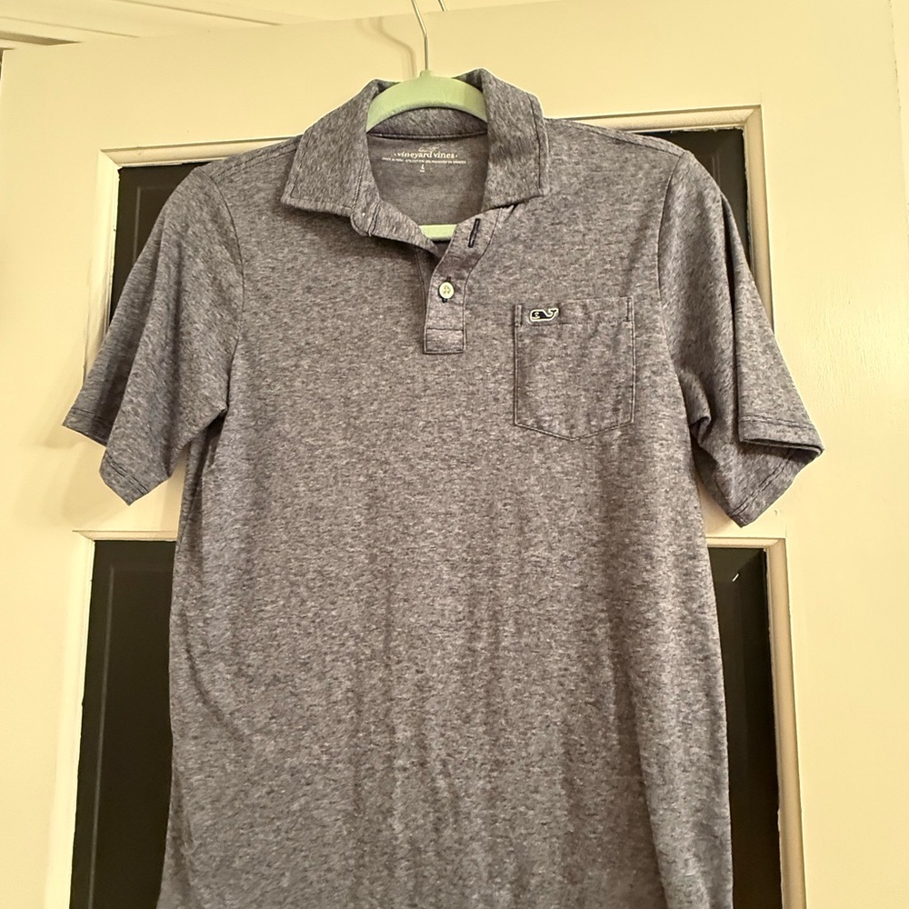 Vineyard Vines Heather Gray Polo Shirt